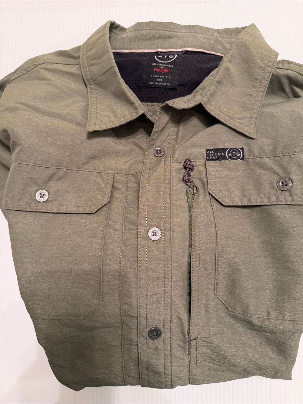All Terrain Gear (ATG) Olive Green Utility Button-Up Shirt